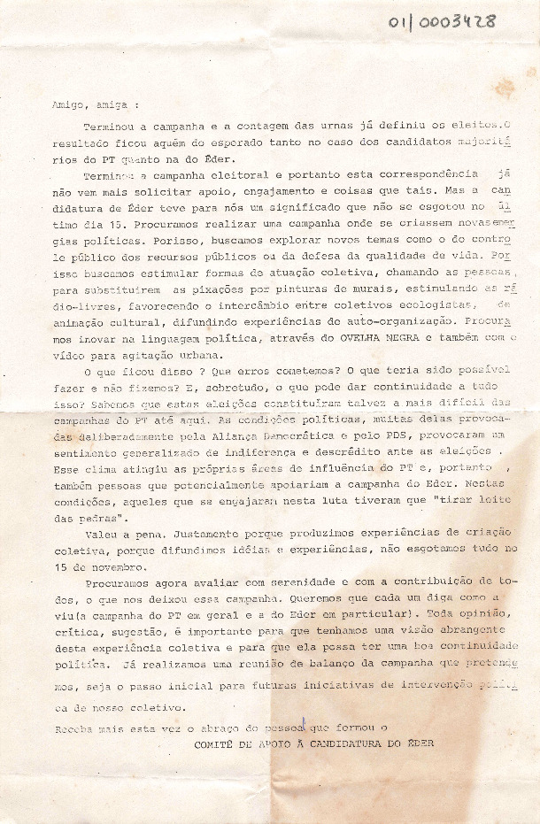 Carta de agradecimento
