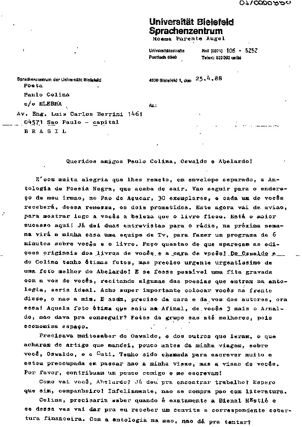 Carta de oferecimento de colaboração