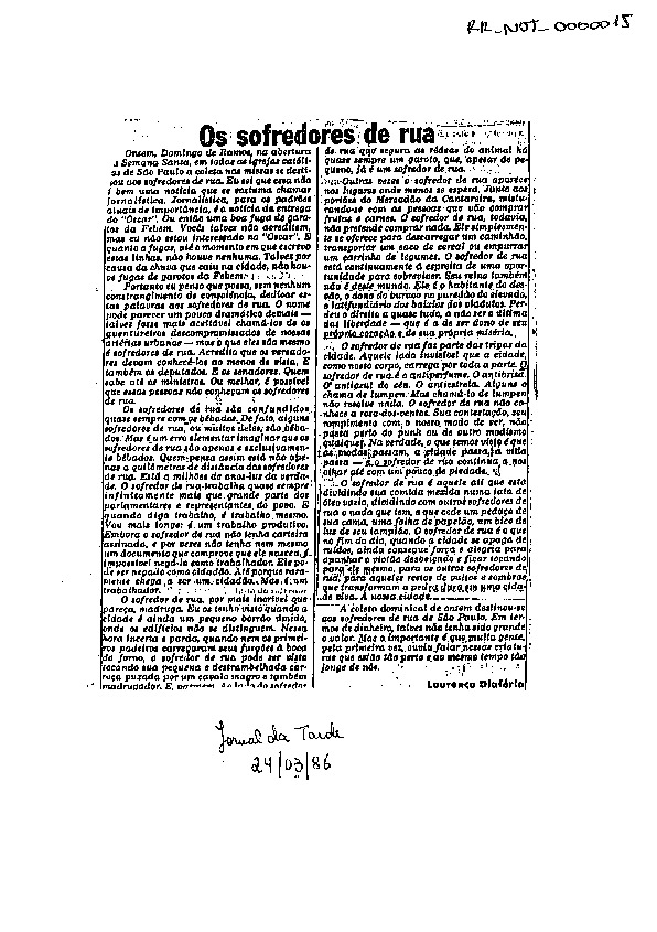 Caderno de notícias