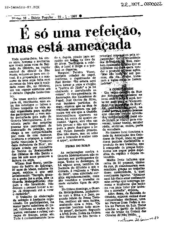 Caderno de notícias