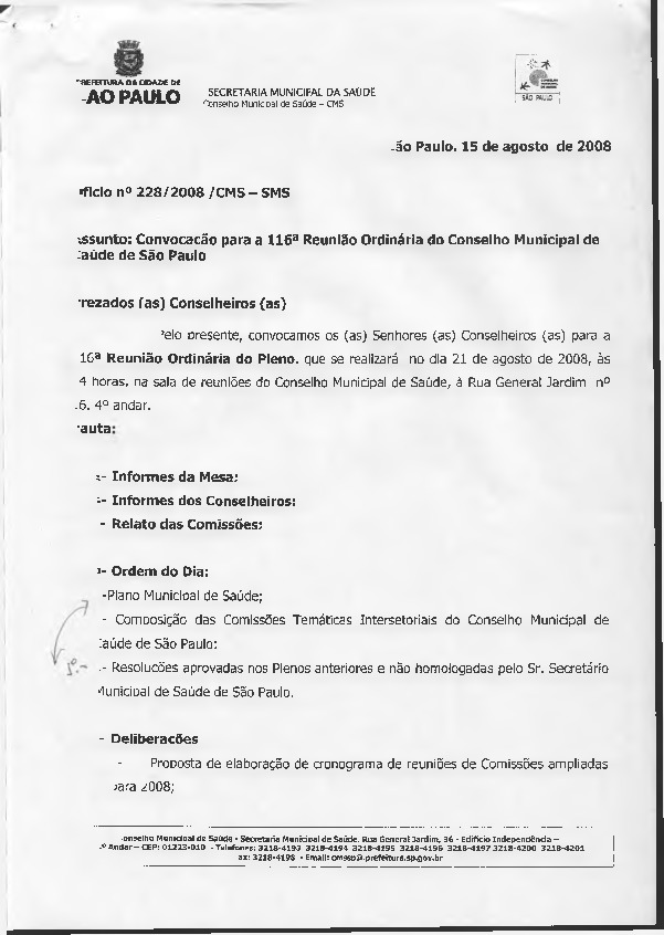 Ofício de encaminhamento
