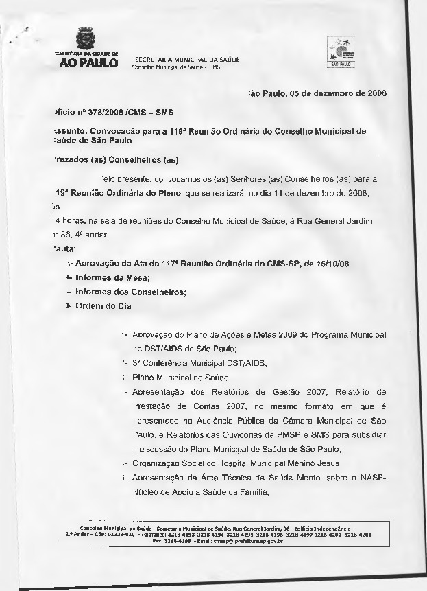 Ofício de encaminhamento