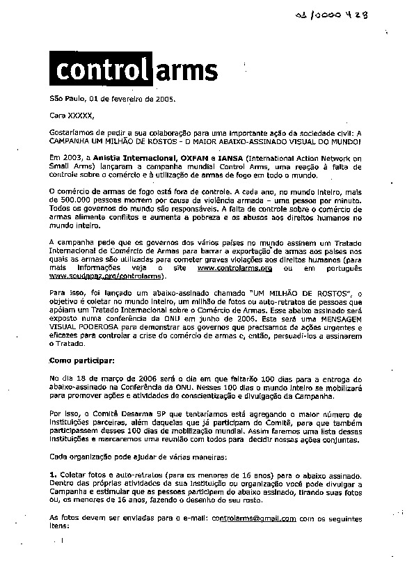 Carta de pedido de colaboração