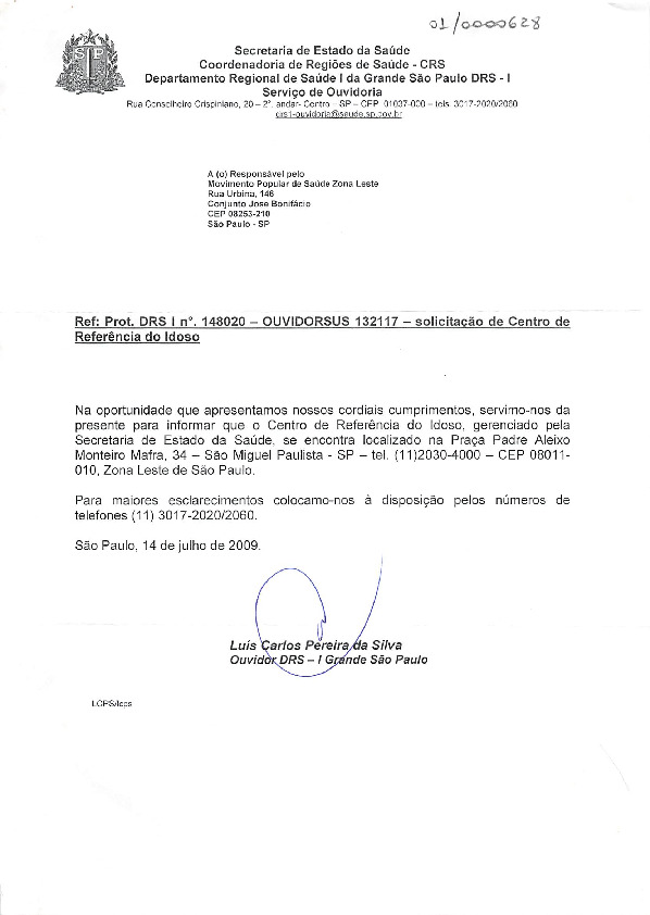 Ofício de esclarecimento